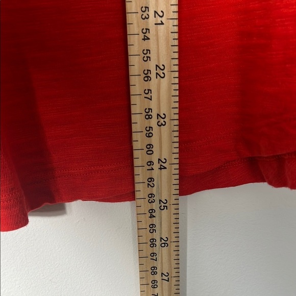 Chico's Red Fitted Buttoned Blouse - Picture 6 of 7